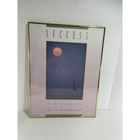 Performance Limited Edition Lithograph Success Is A Journey Gold Framed Wall Art